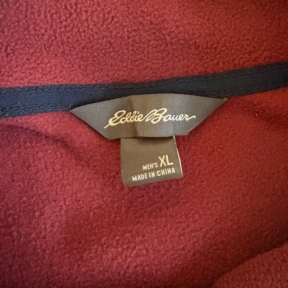 Mens Eddie Bauer Fleece Snap Pullover - Picture 4 of 4